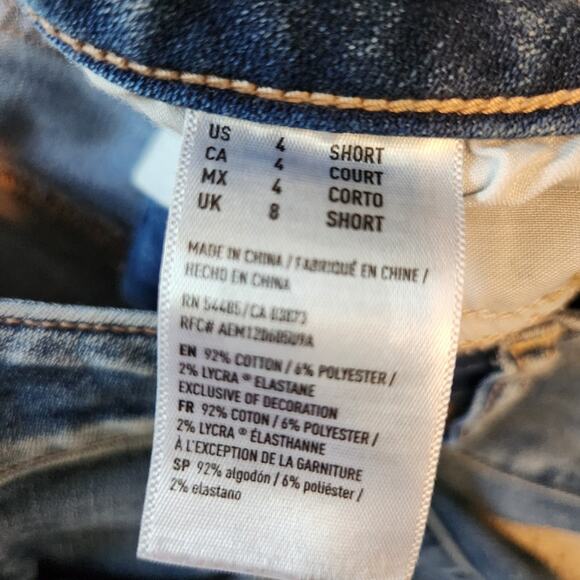 American Eagle Outfitters jeans 360 Super Stretch dark wash size 4 short - Picture 5 of 7